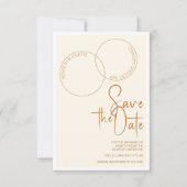 Two Rings Save The Wedding Date Invitation 招待状 (正面)