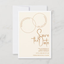 Two Rings Save The Wedding Date Invitation