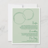 Two Rings Wedding Details Card 招待状 (正面)