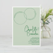 Two Rings Wedding Invitation 招待状 (スタンド正面)