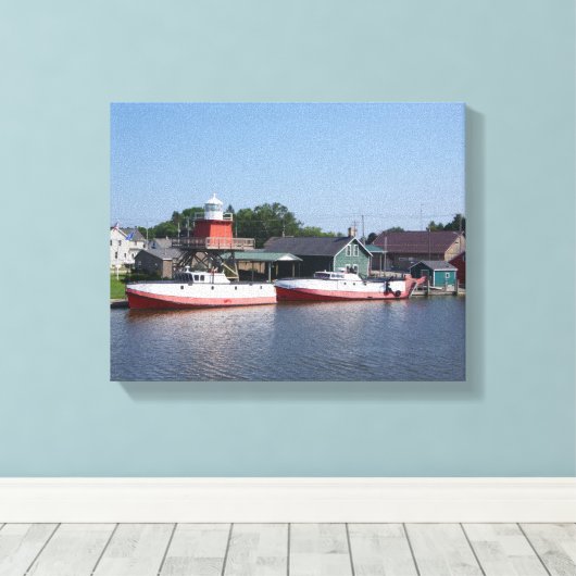 Two Rivers, Wisconsin canvas print キャンバスプリント (インサイチュ (ウッドフロア))