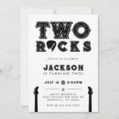Two Rocks Guitar Pick 2nd Birthday Party 招待状 (正面)