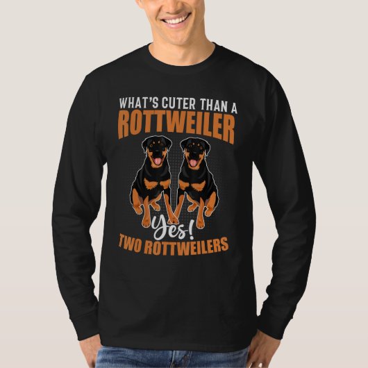 Two Rottweilers   Rottweiler Dog Tシャツ (正面)