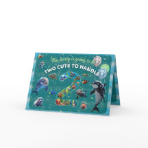 Two-rrific Party Custom Folded Horizontal Invite