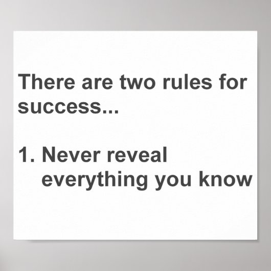 Two Rules For Success Revealed ポスター (正面)