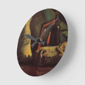 Two Sacks and aボトルby Vincent van ゴッホ ラウンド壁時計 (傾斜)