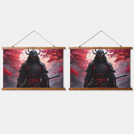 Two same samurai 吊り下げ型タペストリー (ダブル)