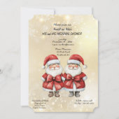 Two Santas His and His Wedding Shower Invitation シーズンカード (正面)
