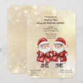 Two Santas His and His Wedding Shower Invitation シーズンカード (正面/裏面)