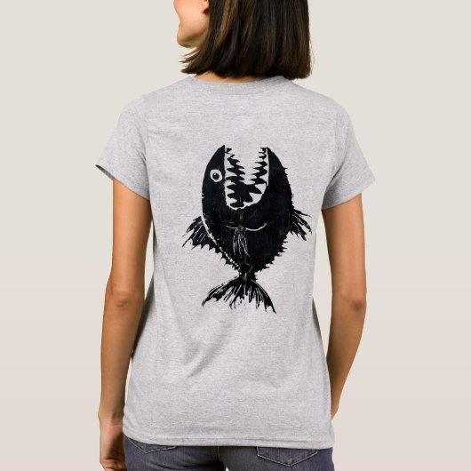 Two scary fish, personalized tシャツ (裏面)