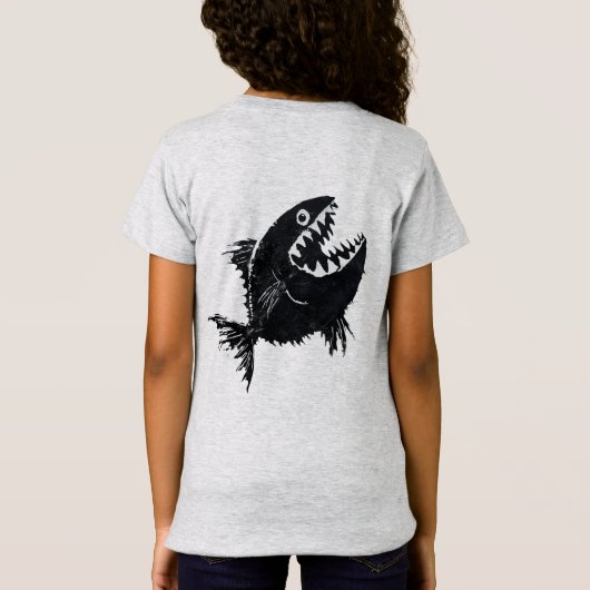 Two scary fish, personalized tシャツ (裏面)