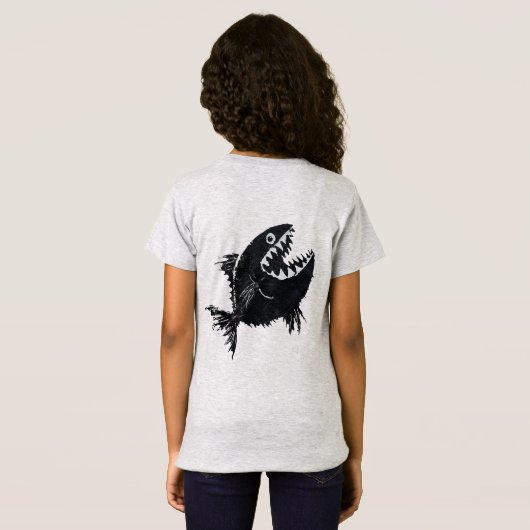 Two scary fish, personalized tシャツ (裏面フル)