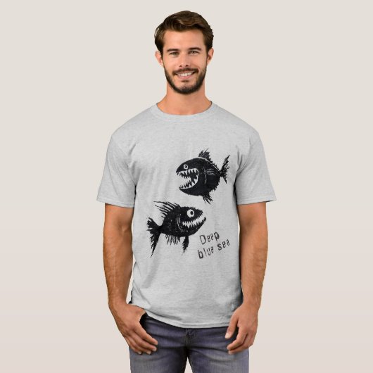 Two scary fish, personalized tシャツ (正面フル)