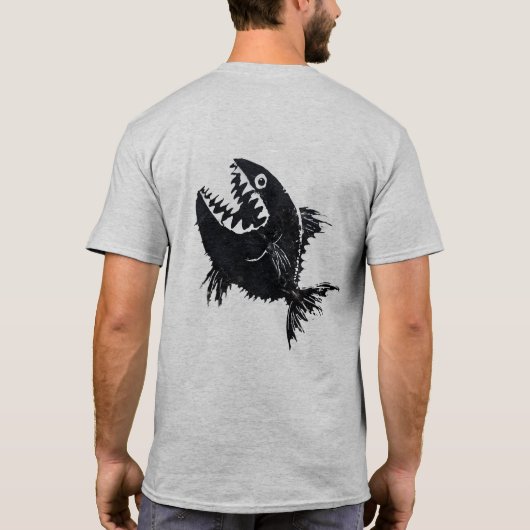 Two scary fish, personalized tシャツ (裏面)