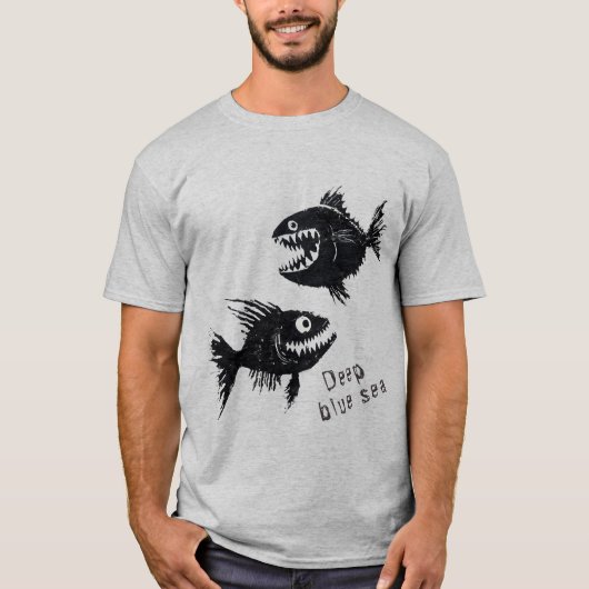 Two scary fish, personalized tシャツ (正面)