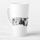 Two Schnauzers – Black & White Dog Mug カフェラテマグ (左アングル)