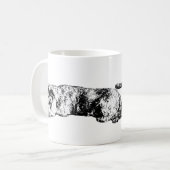 Two Schnauzers – Black & White Dog Mug コーヒーマグカップ (正面左)
