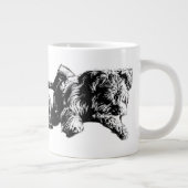 Two Schnauzers – Black & White Dog Mug ジャンボコーヒーマグカップ (右)