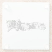 Two Schnauzers – Ink Art Dog Coaster ガラスコースター (裏面)