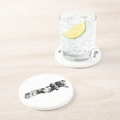 Two Schnauzers – Ink Art Dog Coaster コースター (側面)