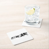 Two Schnauzers – Ink Art Dog Coaster スクエアペーパーコースター (インサイチュ)