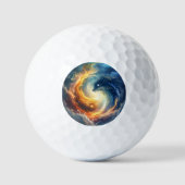 Two sea monsters chase each other, fantasy ゴルフボール (正面)