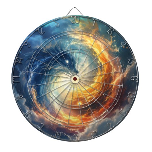 Two sea monsters chase each other, fantasy  ダーツボード (正面)