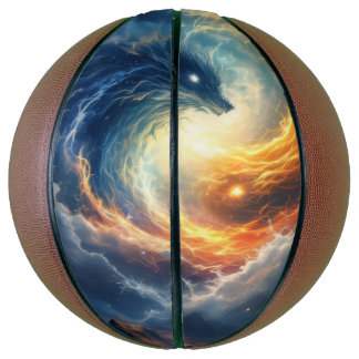 Two sea monsters chase each other, fantasy  バスケットボール