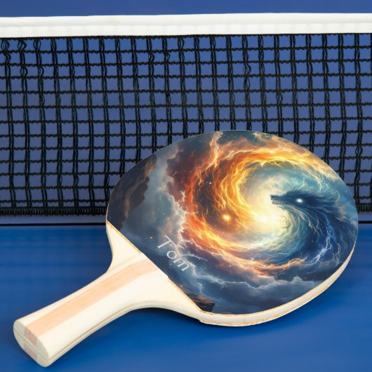Two sea monsters chase each other, fantasy  卓球ラケット (インサイチュ)