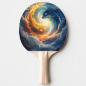 Two sea monsters chase each other, fantasy  卓球ラケット (正面)