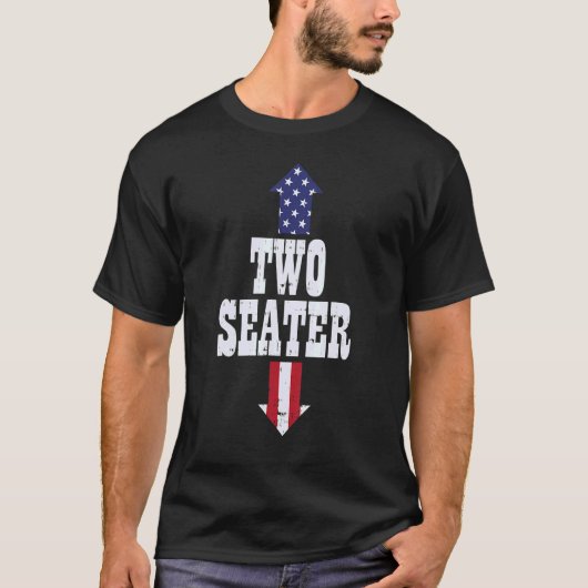 Two Seater Usa 7月4日パーティー大人いけな Tシャツ (正面)