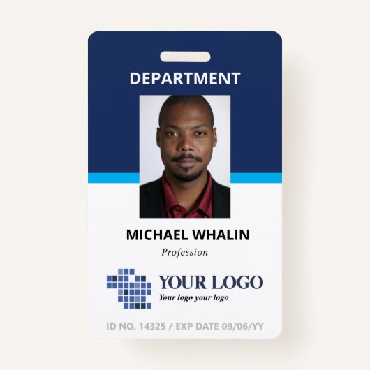 Two Shades Blueロゴと写真を追加 バッジ (正面)