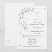 Two Shall Become One Christian Wedding Invitation 招待状 (正面/裏面)