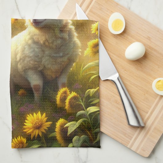 Two Sheep キッチンタオル (四つ折り)