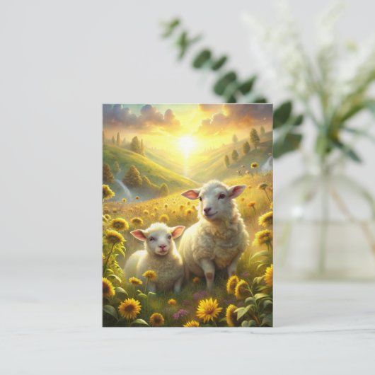 Two Sheep ポストカード (スタンド正面)