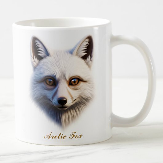 Two-Sided Arctic Fox Coffee Mug Design コーヒーマグカップ