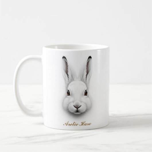 Two-Sided Arctic Hare Coffee Mug Design コーヒーマグカップ (左)