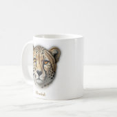 Two-Sided Cheetah Coffee Mug Design コーヒーマグカップ (正面左)