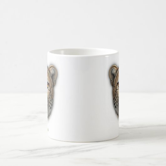 Two-Sided Cheetah Coffee Mug Design コーヒーマグカップ (中央)