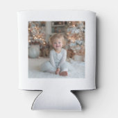 Two Sided Family Holiday Square Photos 缶クーラー (裏面)