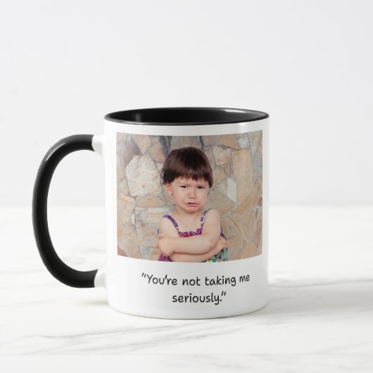 Two-sided funny child sayings mug マグカップ (左)