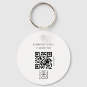 Two Sided Logo QR Code Clean Business Keychains キーホルダー (裏面)