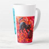 Two-Sided Neon Cat カフェラテマグ (右アングル)