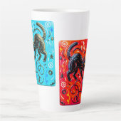 Two-Sided Neon Cat カフェラテマグ (正面)