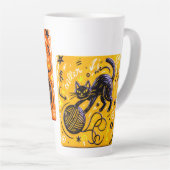 Two-Sided Neon Cat カフェラテマグ (右アングル)