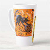 Two-Sided Neon Cat  カフェラテマグ (左アングル)