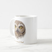 Two-Sided Short-eared Owl Coffee Mug Design コーヒーマグカップ (正面左)