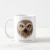 Two-Sided Short-eared Owl Coffee Mug Design コーヒーマグカップ (左)