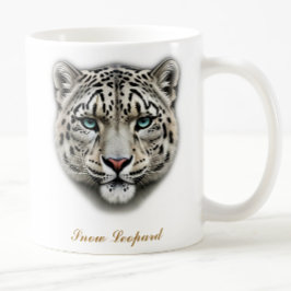 Two-Sided Snow Leopard Coffee Mug Design コーヒーマグカップ