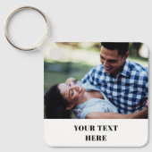 Two Sided Square Photo Keychain - Your Text Here  キーホルダー (正面)